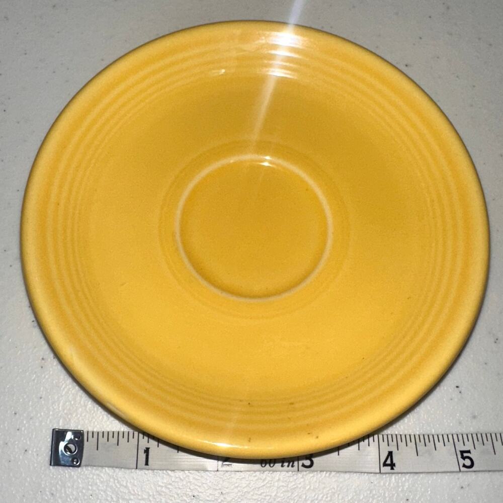 Fiestaware Sunflower Yellow 5 7/8" Coffee Mug Saucer Plate Retired Color